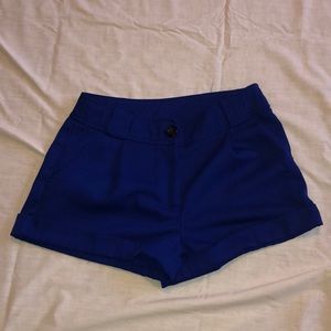 Electric blue shorts!